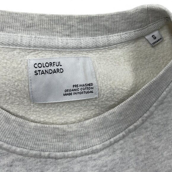 Colorful Standard Organic Cotton Gray Fleece Lined Sweatshirt Top Women's Small - Picture 5 of 9